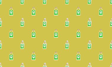 Farklı aksesuarlara sahip renkli arkaplan