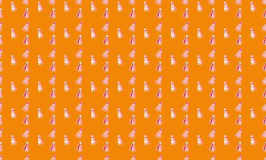 Farklı aksesuarlara sahip renkli arkaplan