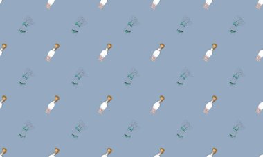 Farklı aksesuarlara sahip renkli arkaplan