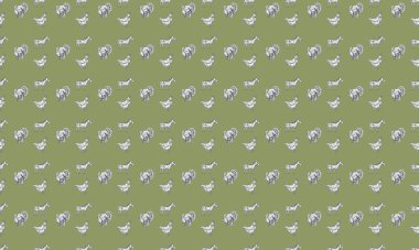 Farklı aksesuarlara sahip renkli arkaplan