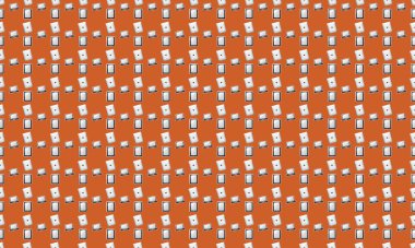 Farklı aksesuarlara sahip renkli arkaplan