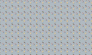 Farklı aksesuarlara sahip renkli arkaplan