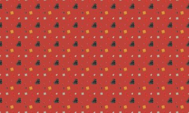 Farklı aksesuarlara sahip renkli arkaplan