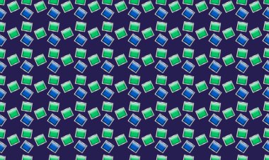 Farklı aksesuarlara sahip renkli arkaplan