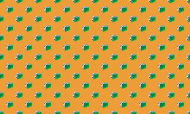 Farklı aksesuarlara sahip renkli arkaplan