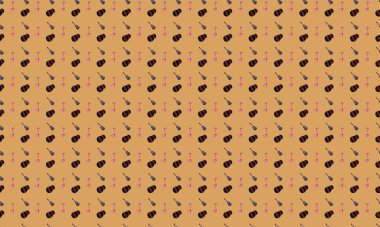 Farklı aksesuarlara sahip renkli arkaplan