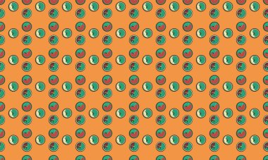 Farklı aksesuarlara sahip renkli arkaplan