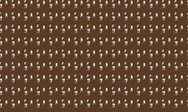 Farklı aksesuarlara sahip renkli arkaplan