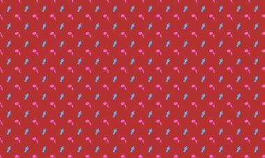 Farklı aksesuarlara sahip renkli arkaplan