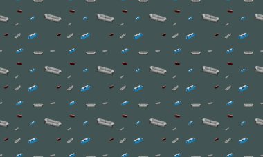 Farklı aksesuarlara sahip renkli arkaplan