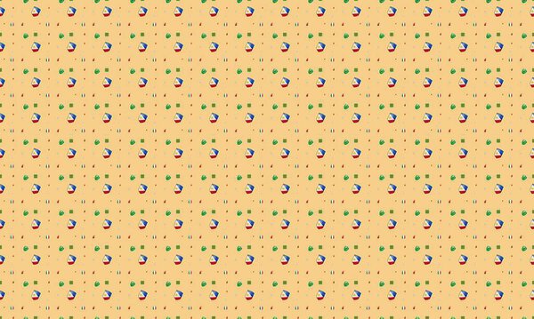 Colored background with different accessories