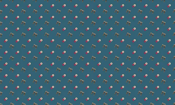 Farklı aksesuarlara sahip renkli arkaplan