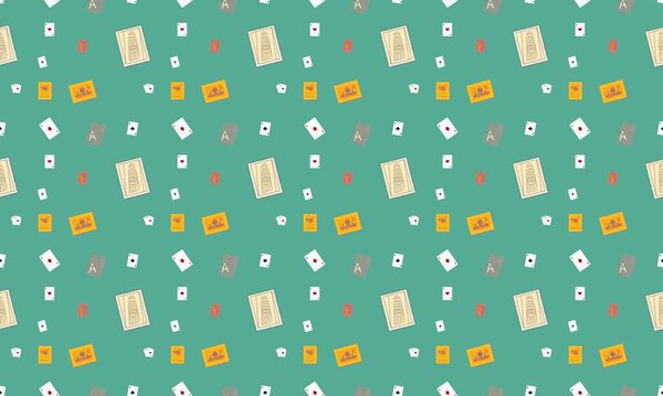 Colored background with different accessories