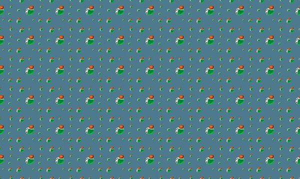 Colored background with different accessories