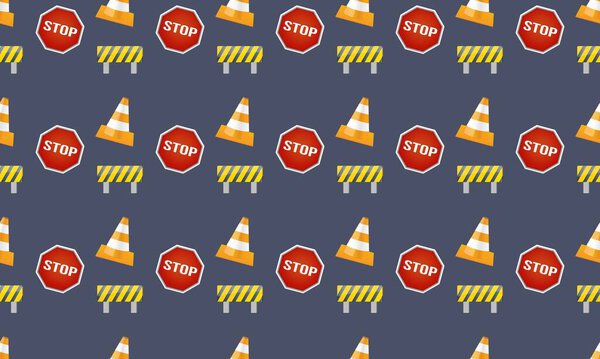 Colored background with different accessories