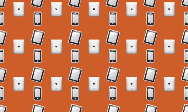 Colored background with different accessories