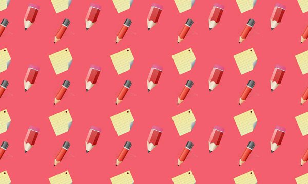 Цветной фон с различными аксессуарами