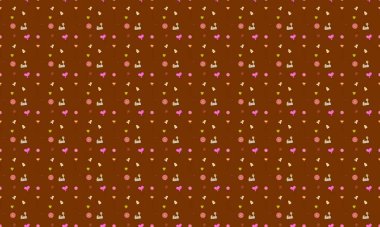 Farklı aksesuarlara sahip renkli arkaplan