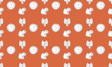 Farklı aksesuarlara sahip renkli arkaplan