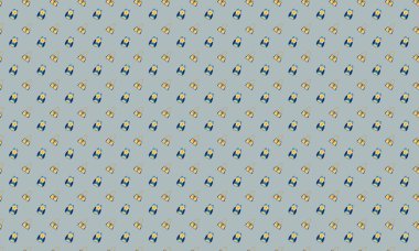 Farklı aksesuarlara sahip renkli arkaplan