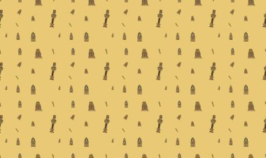 Farklı aksesuarlara sahip renkli arkaplan