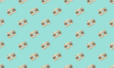 Farklı aksesuarlara sahip renkli arkaplan