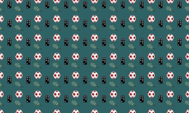 Farklı aksesuarlara sahip renkli arkaplan