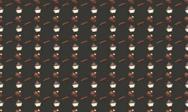 Farklı aksesuarlara sahip renkli arkaplan