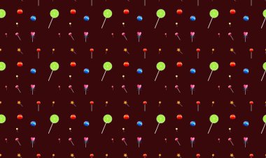 Farklı aksesuarlara sahip renkli arkaplan