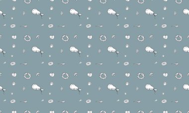 Farklı aksesuarlara sahip renkli arkaplan