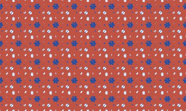 Farklı aksesuarlara sahip renkli arkaplan