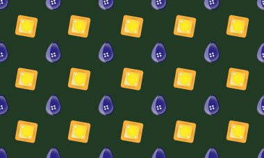 Farklı aksesuarlara sahip renkli arkaplan