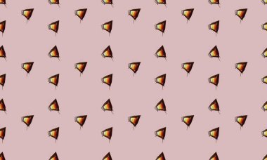 Farklı aksesuarlara sahip renkli arkaplan