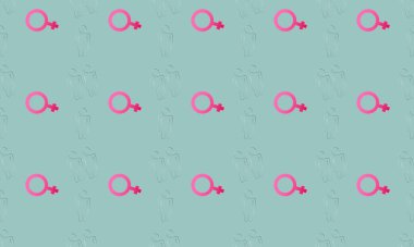 Farklı aksesuarlara sahip renkli arkaplan