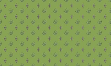 Farklı aksesuarlara sahip renkli arkaplan