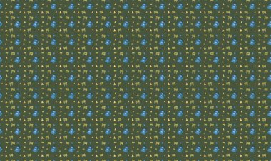 Farklı aksesuarlara sahip renkli arkaplan