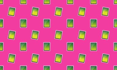 Farklı aksesuarlara sahip renkli arkaplan