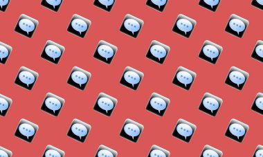 Farklı aksesuarlara sahip renkli arkaplan