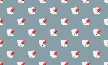 Farklı aksesuarlara sahip renkli arkaplan