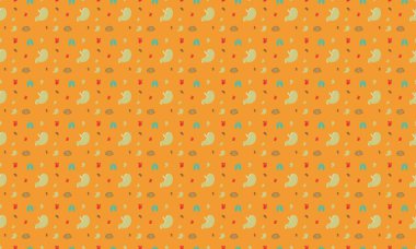 Farklı aksesuarlara sahip renkli arkaplan