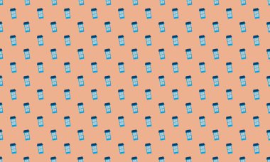 Farklı aksesuarlara sahip renkli arkaplan