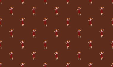 Farklı aksesuarlara sahip renkli arkaplan