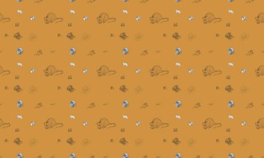 Farklı aksesuarlara sahip renkli arkaplan