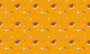 Farklı aksesuarlara sahip renkli arkaplan