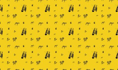 Farklı aksesuarlara sahip renkli arkaplan