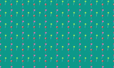 Farklı aksesuarlara sahip renkli arkaplan