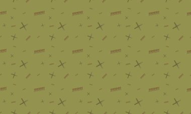 Farklı aksesuarlara sahip renkli arkaplan