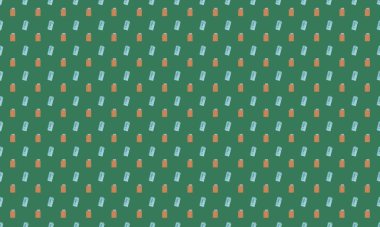 Farklı aksesuarlara sahip renkli arkaplan