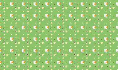 Farklı aksesuarlara sahip renkli arkaplan