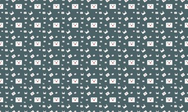 Farklı aksesuarlara sahip renkli arkaplan